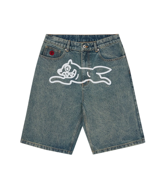RUNNING DOG DENIM SHORTS - VINTAGE WASH