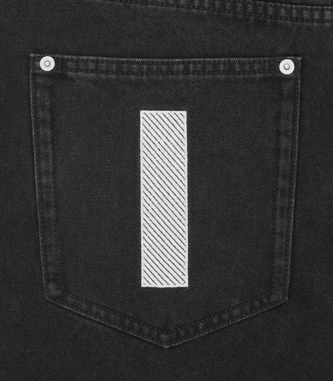 RUNNING DOG DENIM SHORTS - BLACK