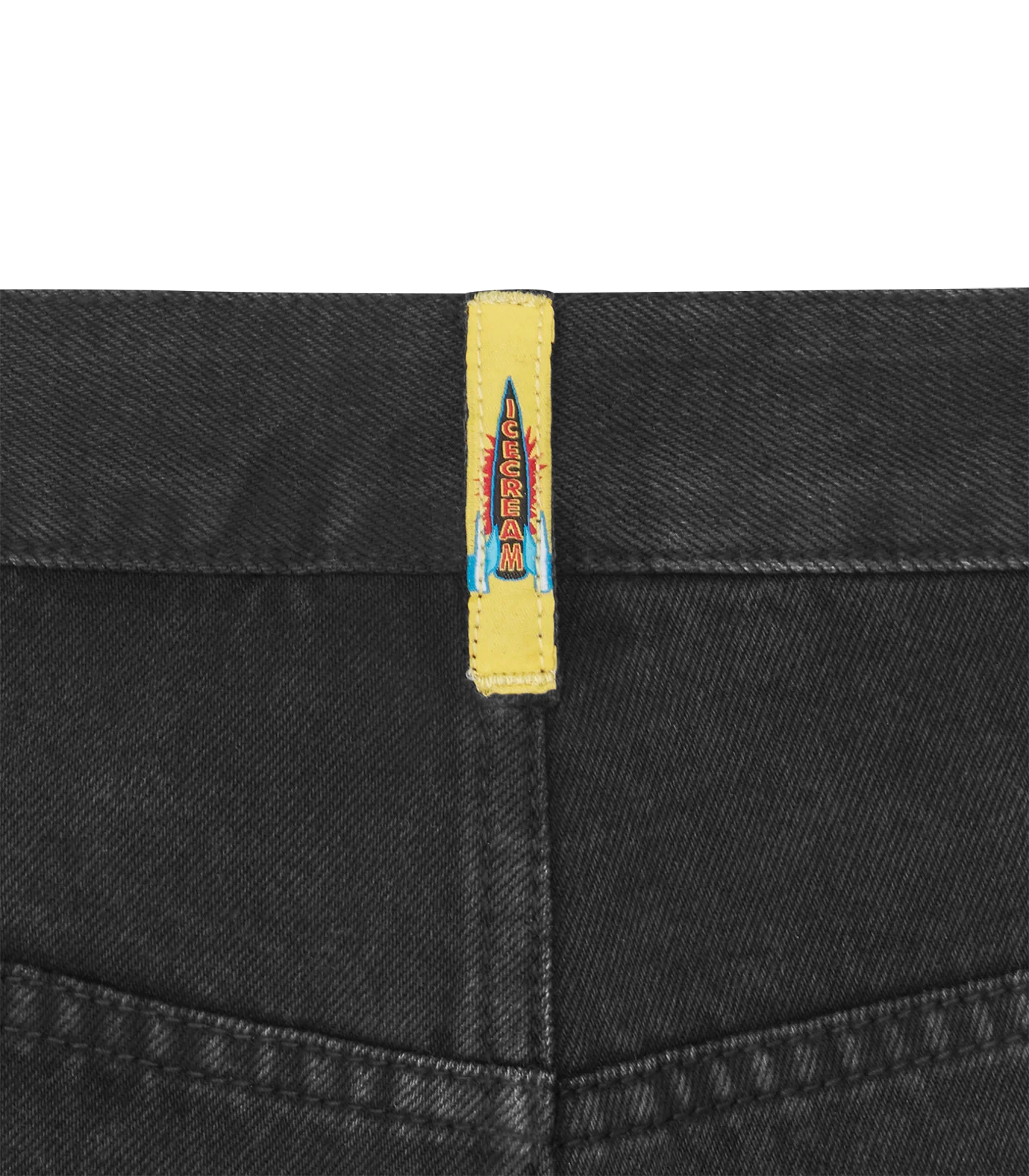 RUNNING DOG DENIM SHORTS - BLACK