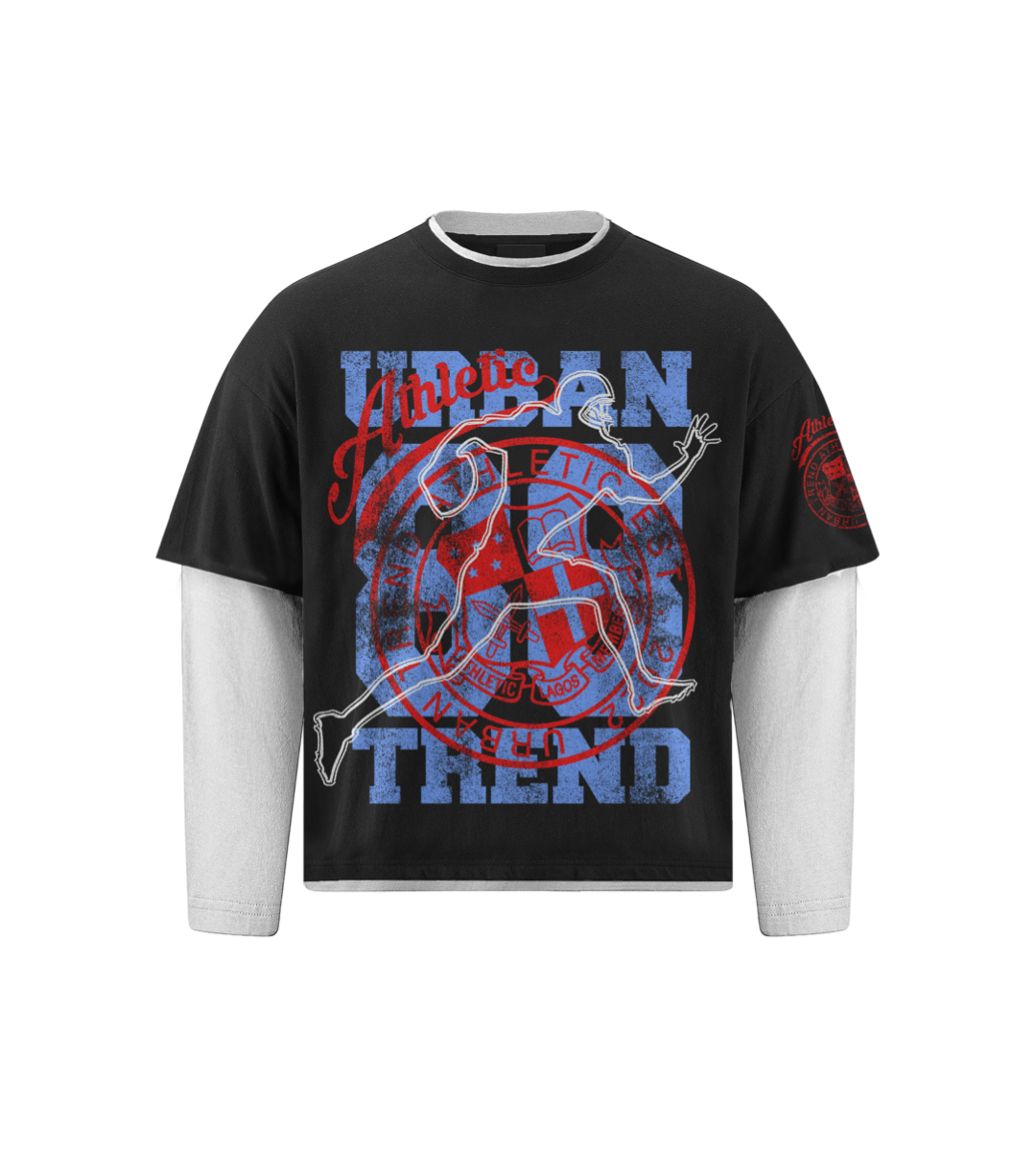 Athletic Pulse Layered Tee - Black