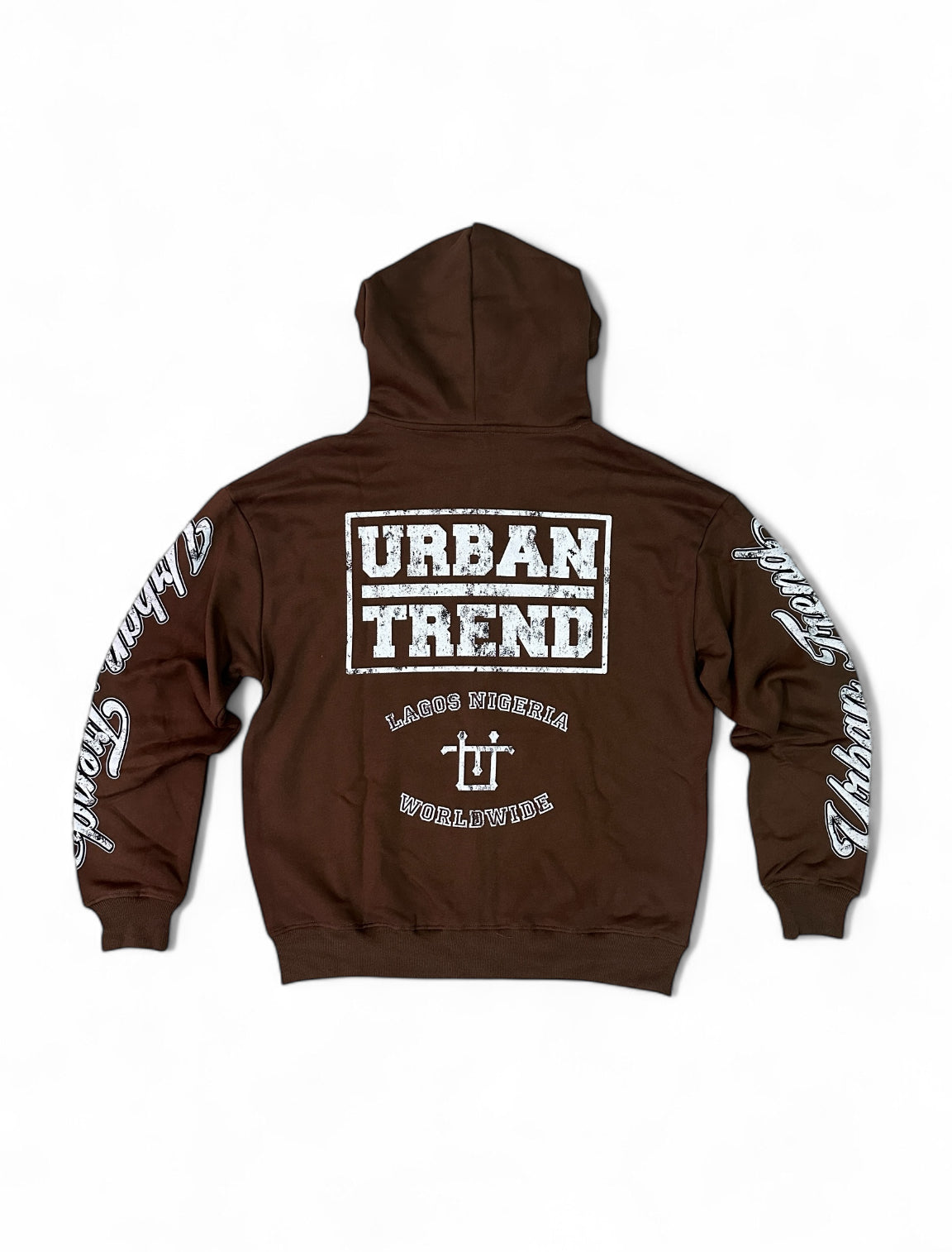 City Stride Zip-Up Hoodie - Brown