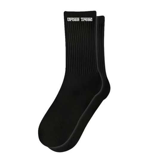 Summit Comfort Ribbed Socks - Black/White