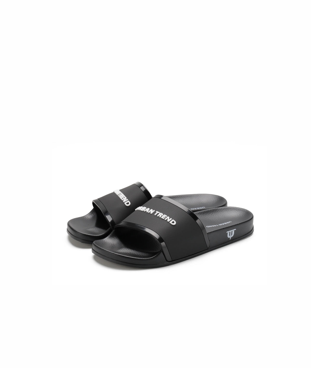 Urban Trend Logo Print Slide - Black/White