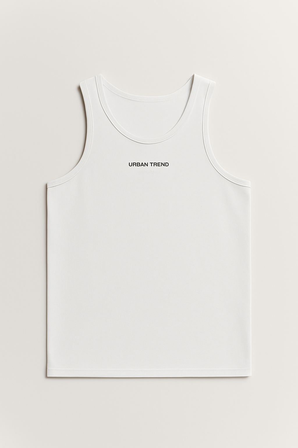 Embroidery Logo Tank Top - White