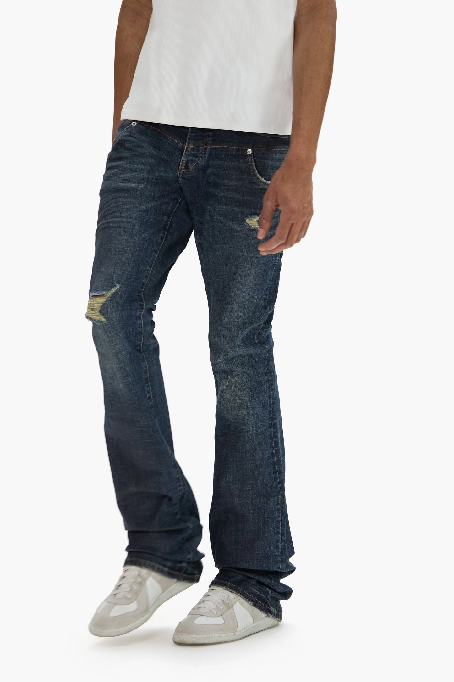 P072 Rinse Coated Double Waist