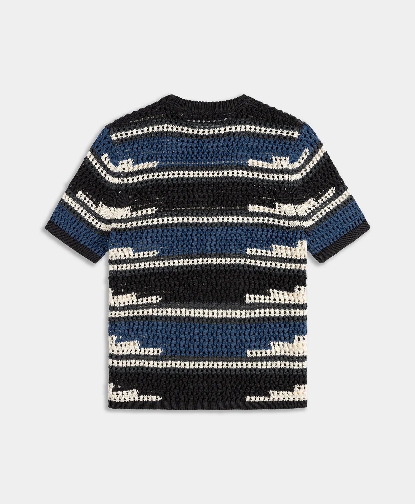 Woodland Grey Kente Stripe Knit Shirt