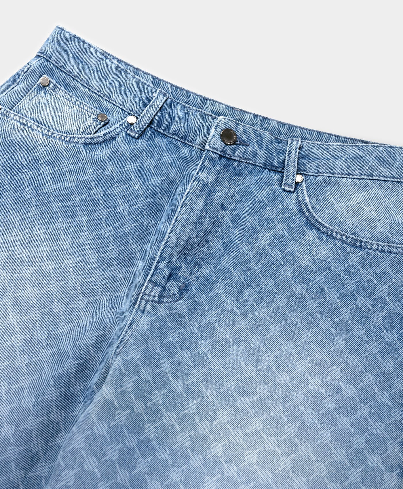 Blue Monogram Denim Shorts