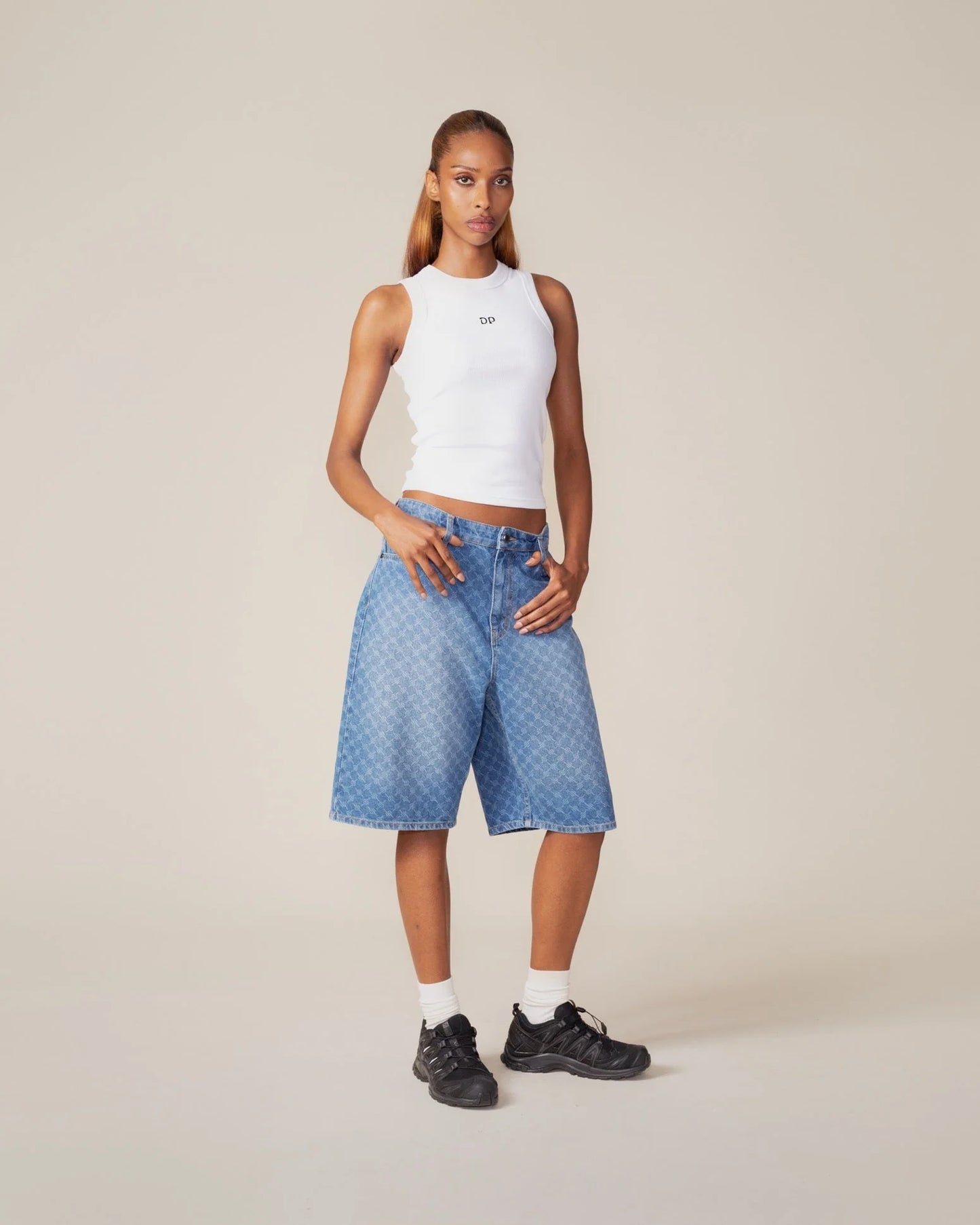 Blue Monogram Denim Shorts