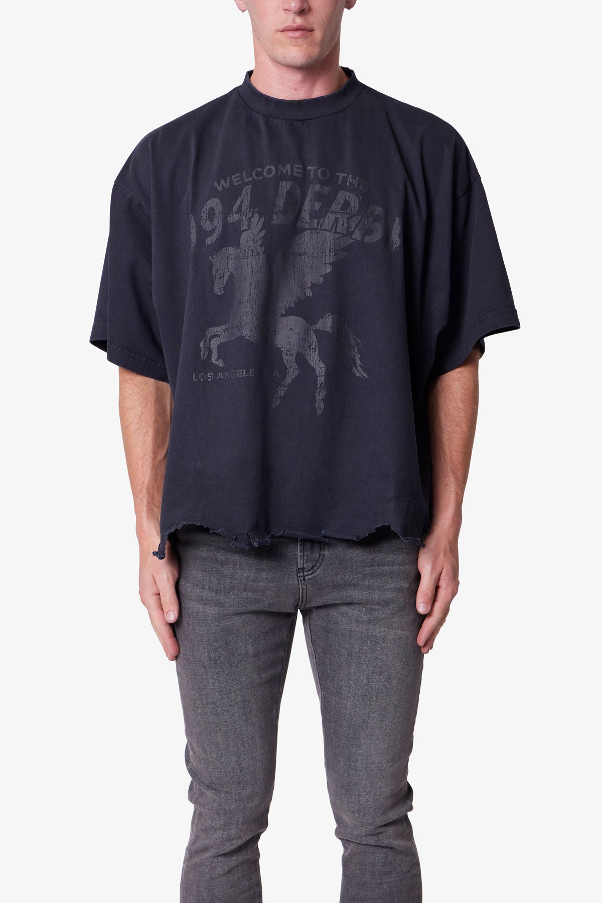 MOTH EATEN CROPPED TEE