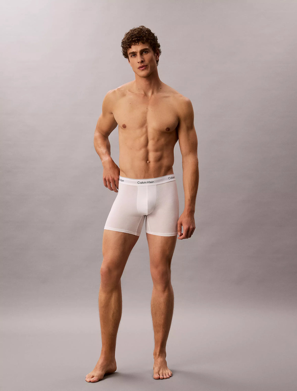 White Icon Cotton Stretch 3-Pack Boxer Brief
