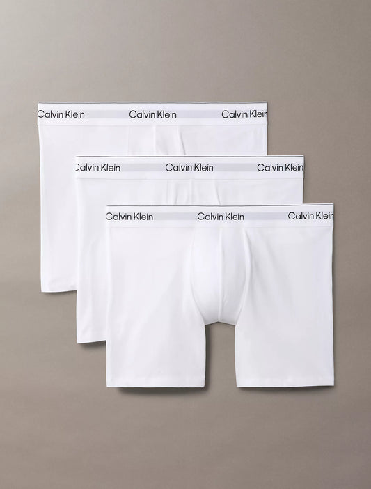 White Icon Cotton Stretch 3-Pack Boxer Brief