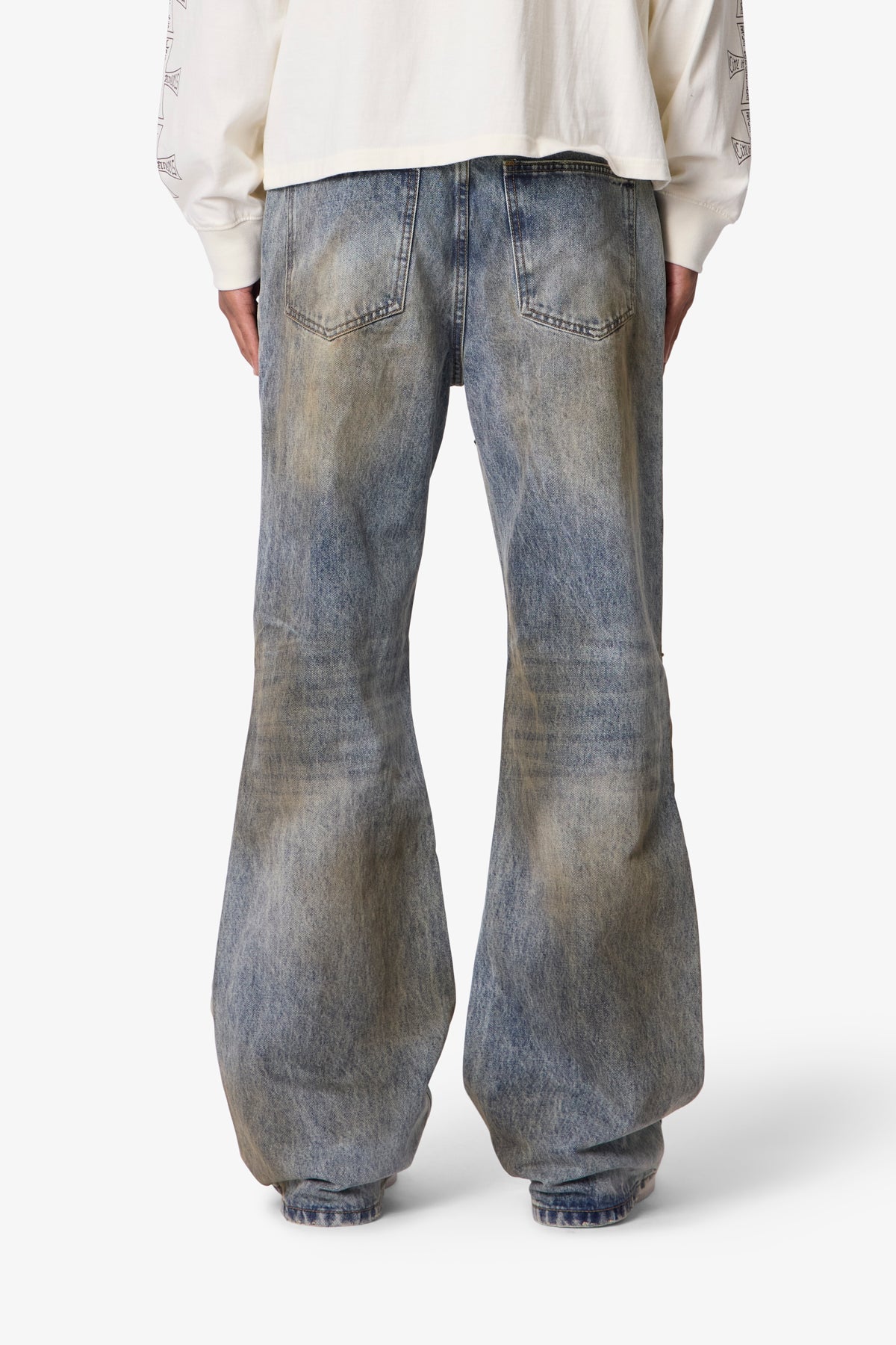 OIL STAIN IRON CROSS DENIM