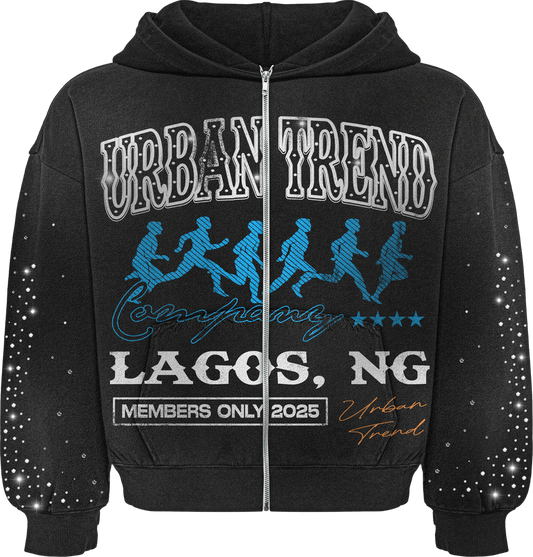 Lagos Trendsetter Zip-Up Oversized Washed Hoodie Set