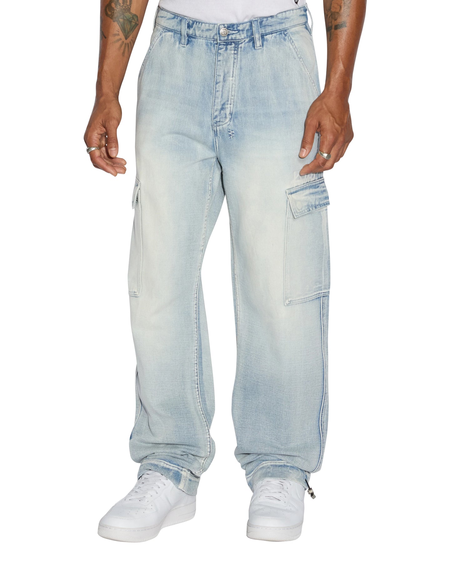 riot cargo pant blue ice