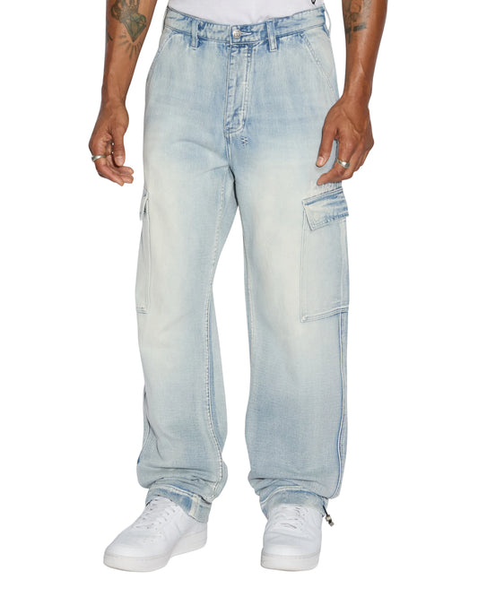 riot cargo pant blue ice