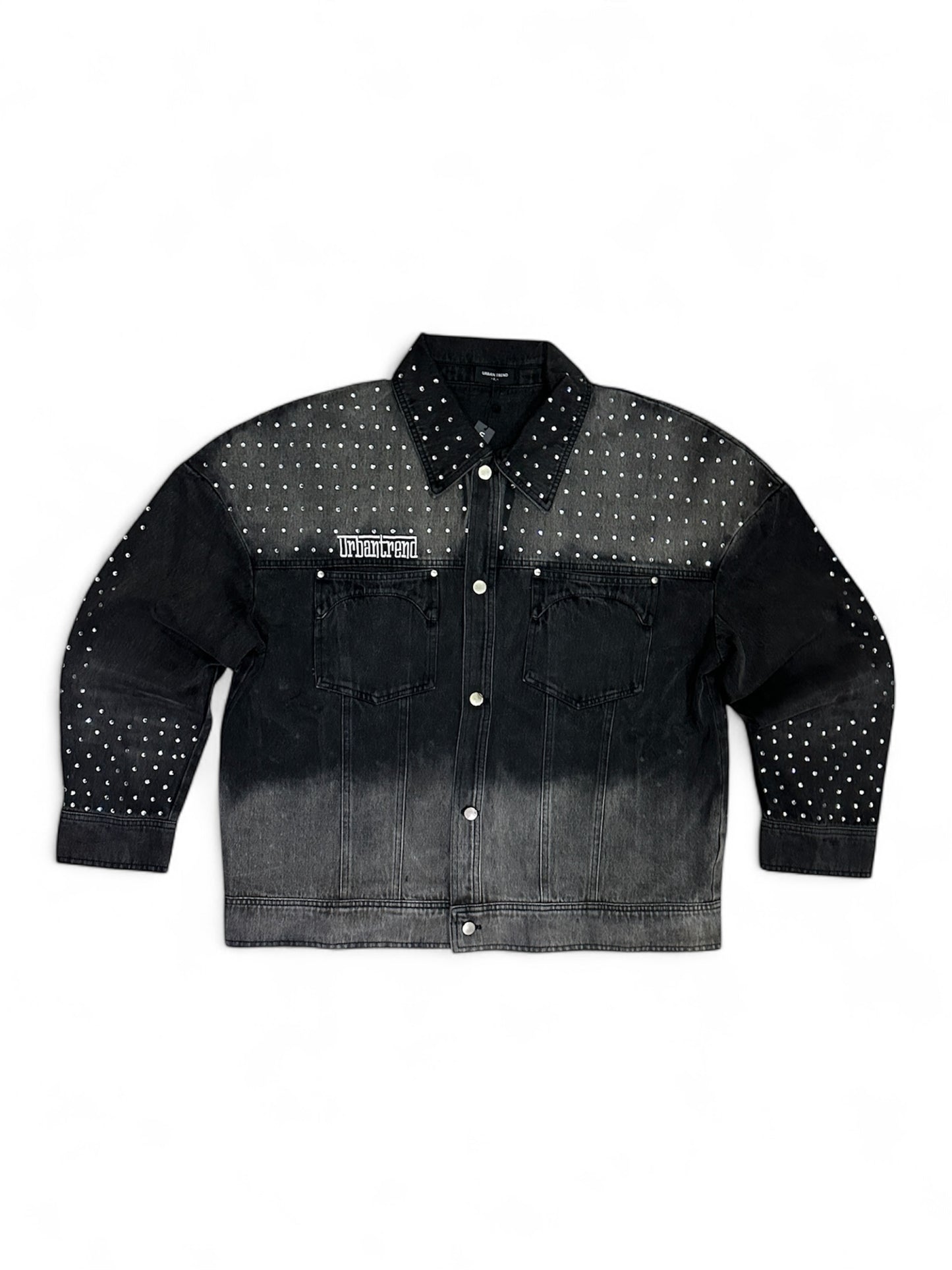 Chrome Riot Denim Jacket - Washed Black