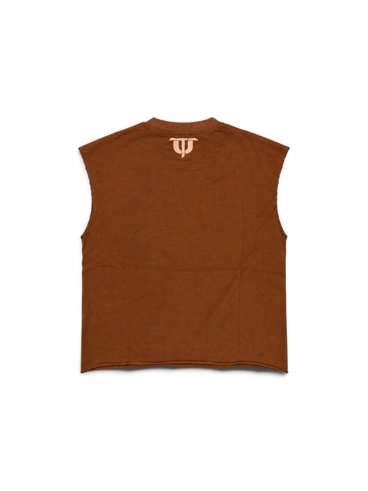 Cherub Graphic Muscle Tank - Rust Brown
