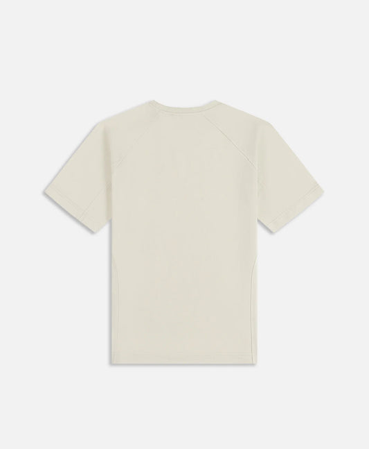 Off White Raglan Stacked Dias Washed Jersey T-Shirt