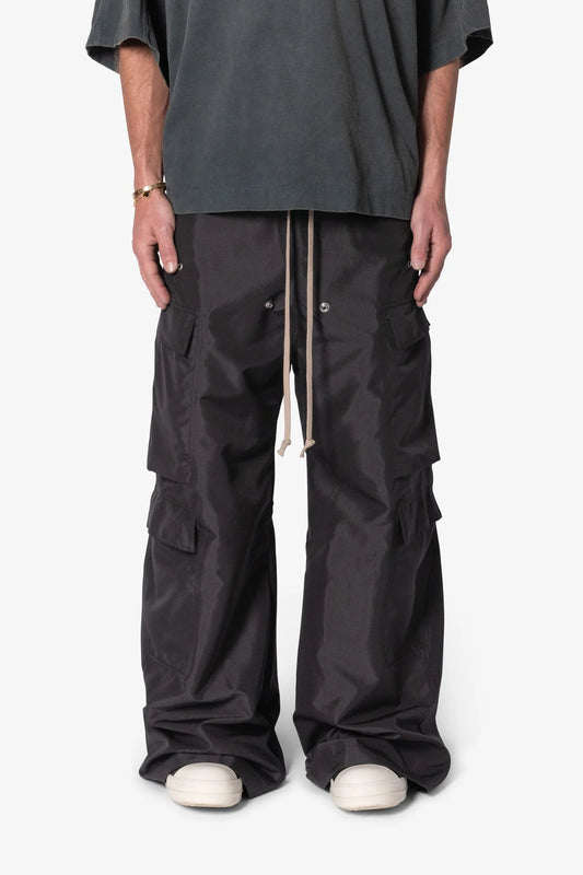 RAVE DOUBLE CARGO PANTS - BLACK