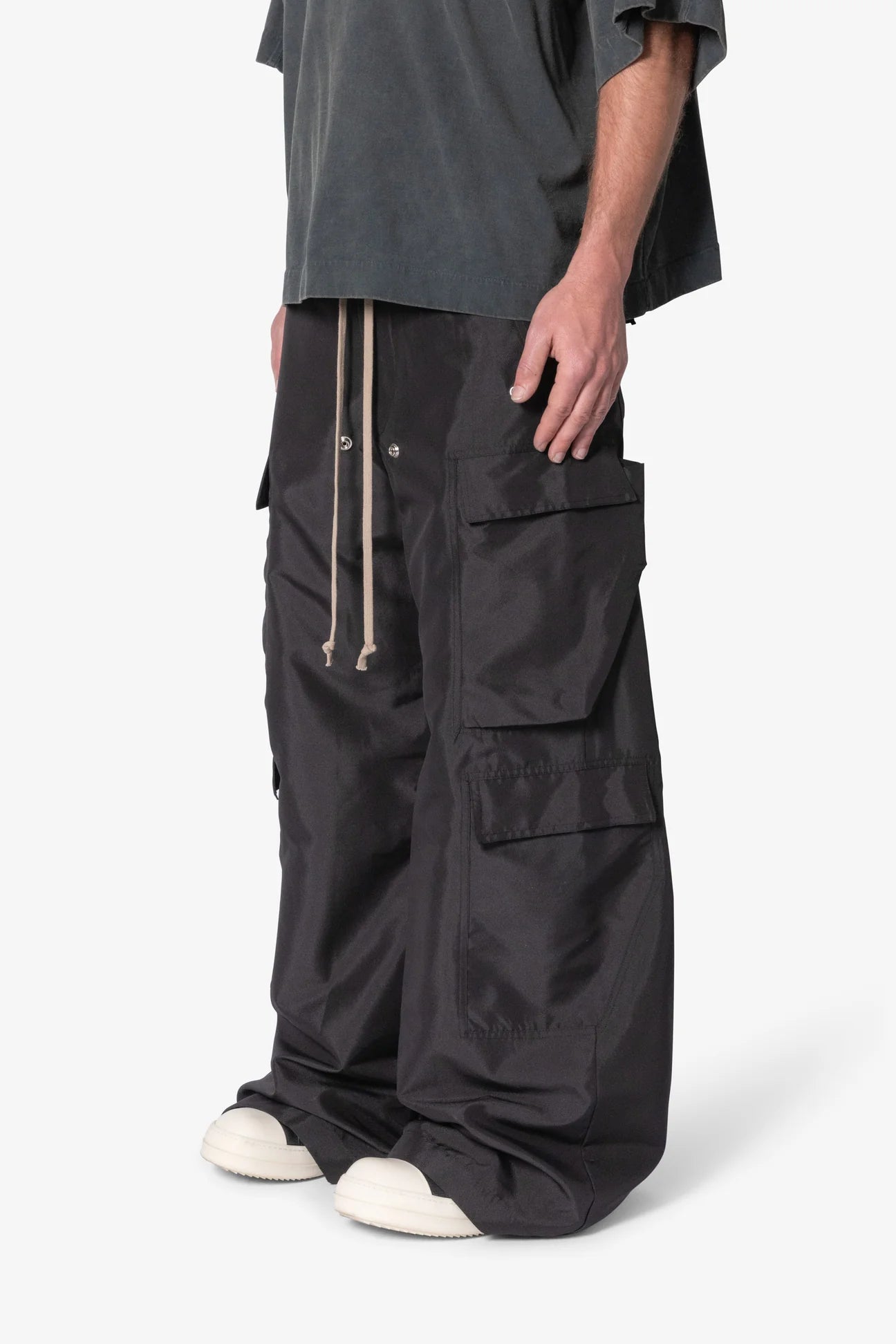 RAVE DOUBLE CARGO PANTS - BLACK