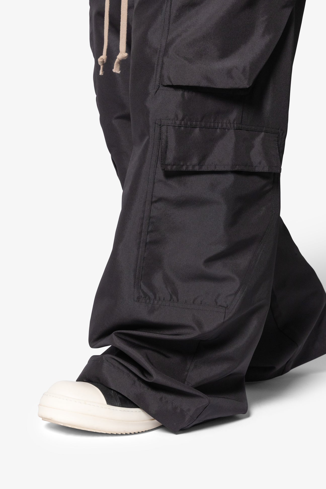 RAVE DOUBLE CARGO PANTS - BLACK