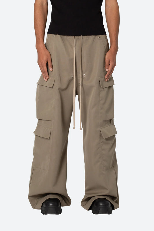 RAVE DOUBLE CARGO PANTS - OLIVE