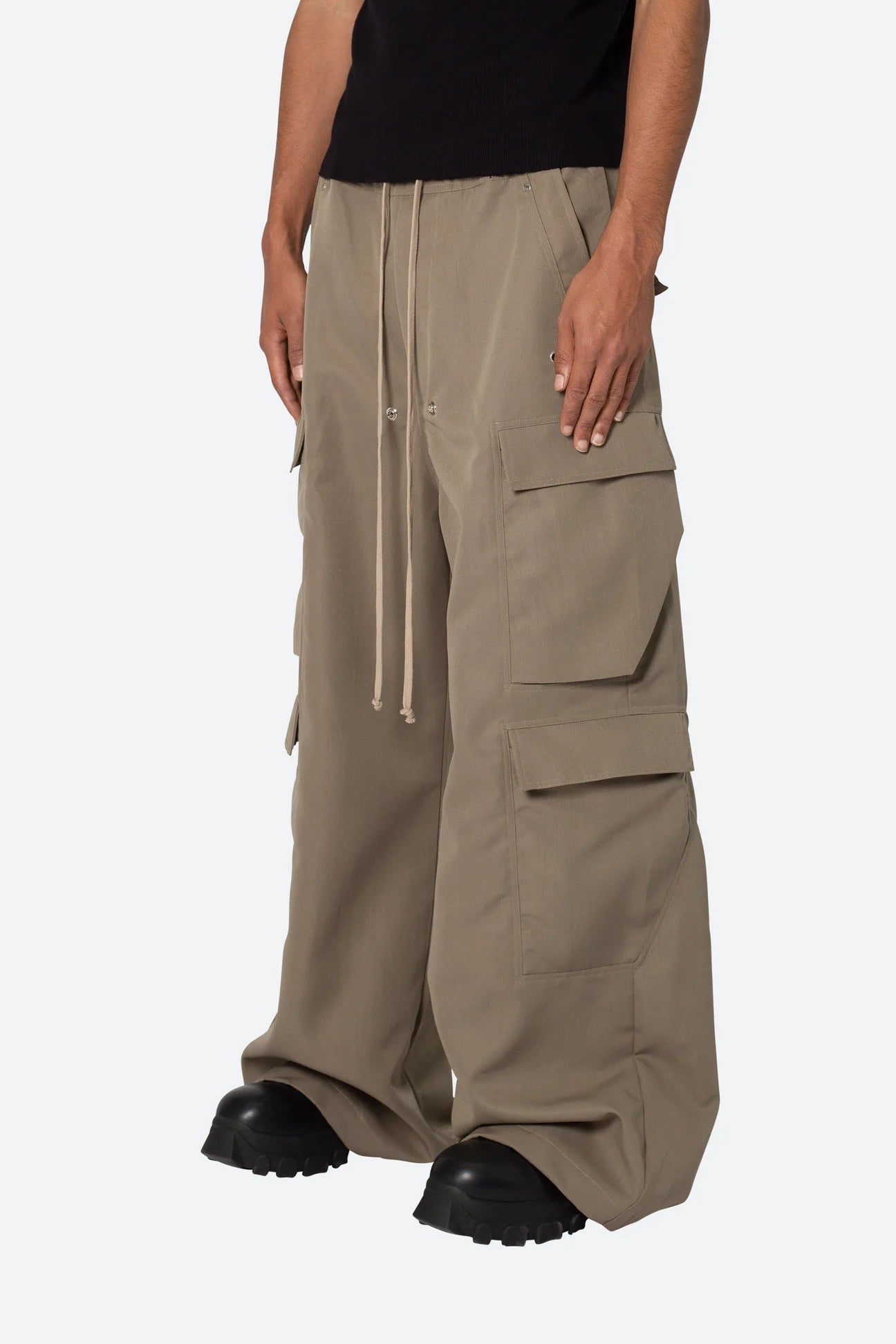 RAVE DOUBLE CARGO PANTS - OLIVE