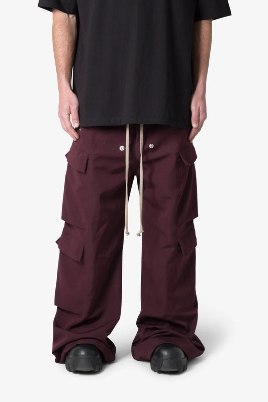 RAVE DOUBLE CARGO PANTS - PLUM