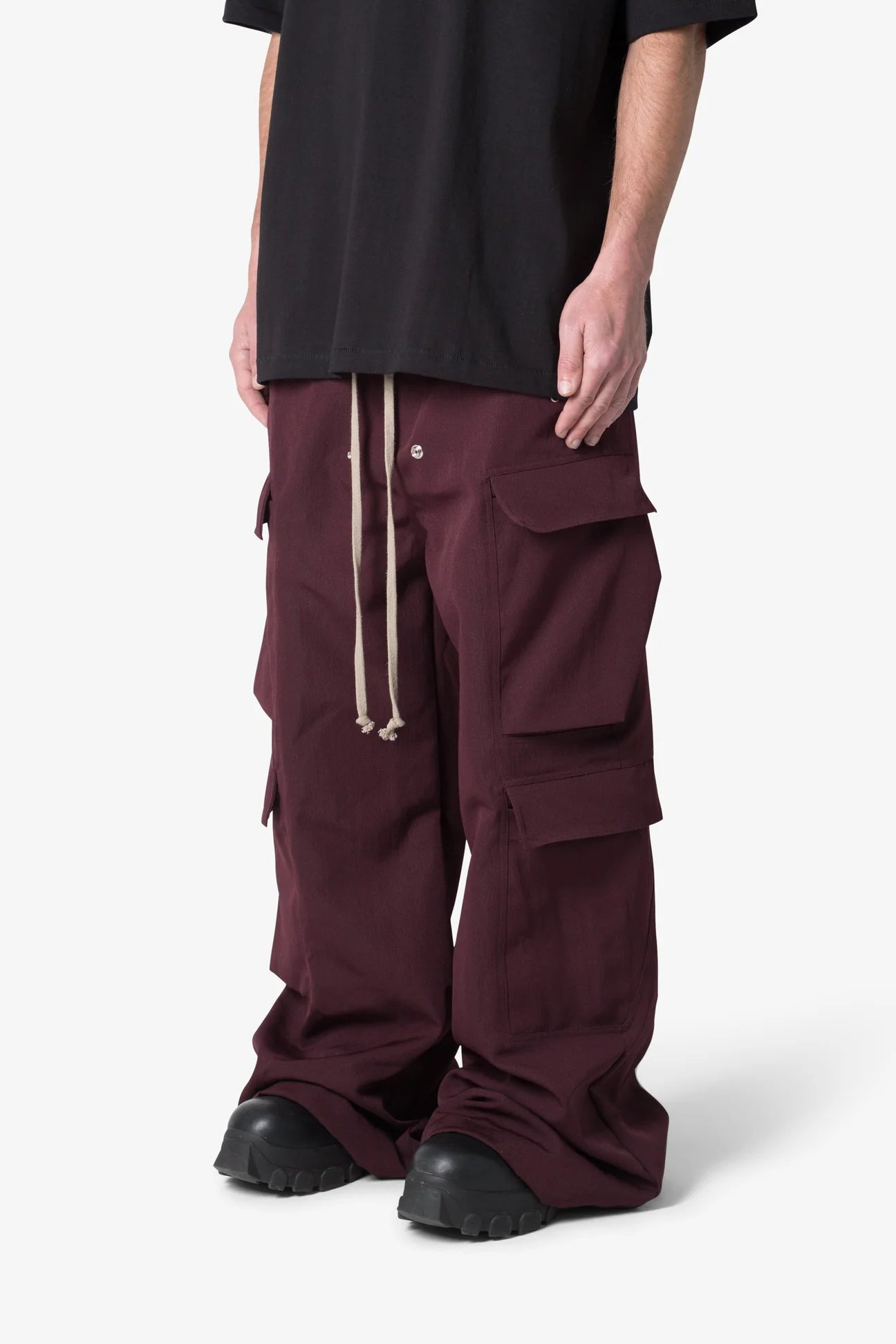 RAVE DOUBLE CARGO PANTS - PLUM