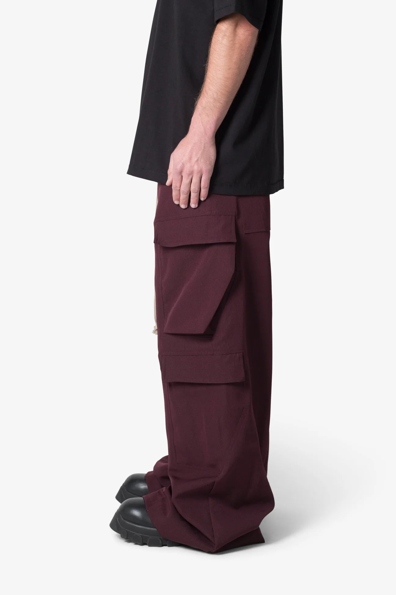 RAVE DOUBLE CARGO PANTS - PLUM