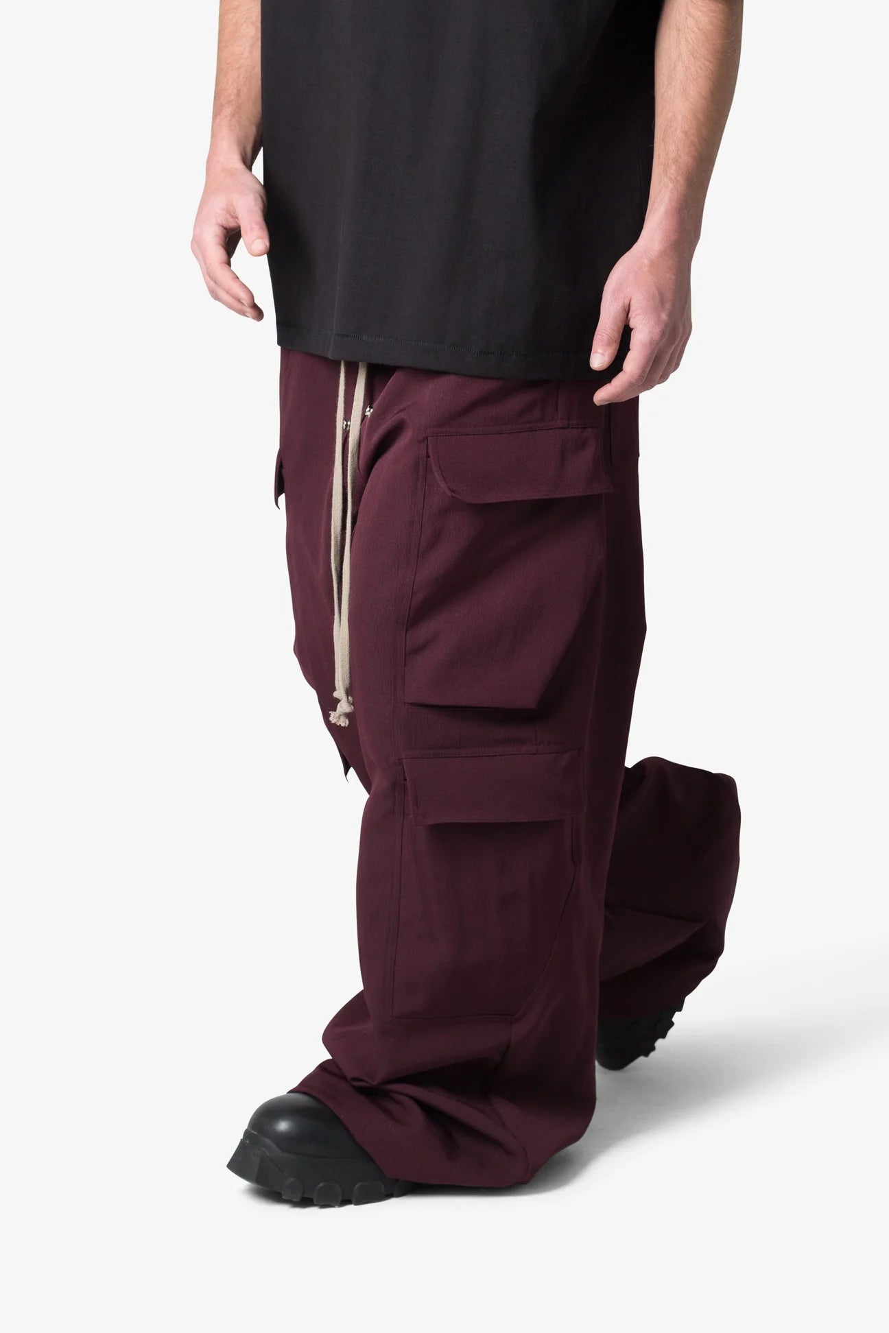 RAVE DOUBLE CARGO PANTS - PLUM