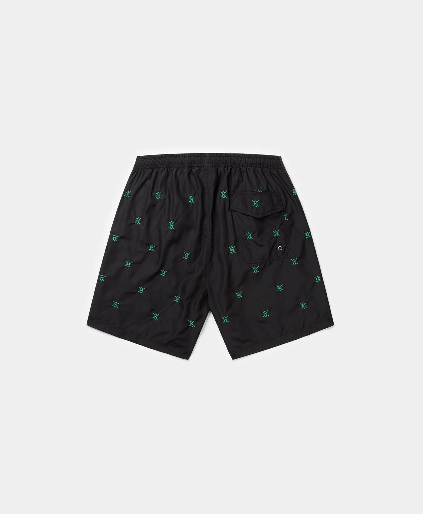 Black Green Reshield Swimshorts