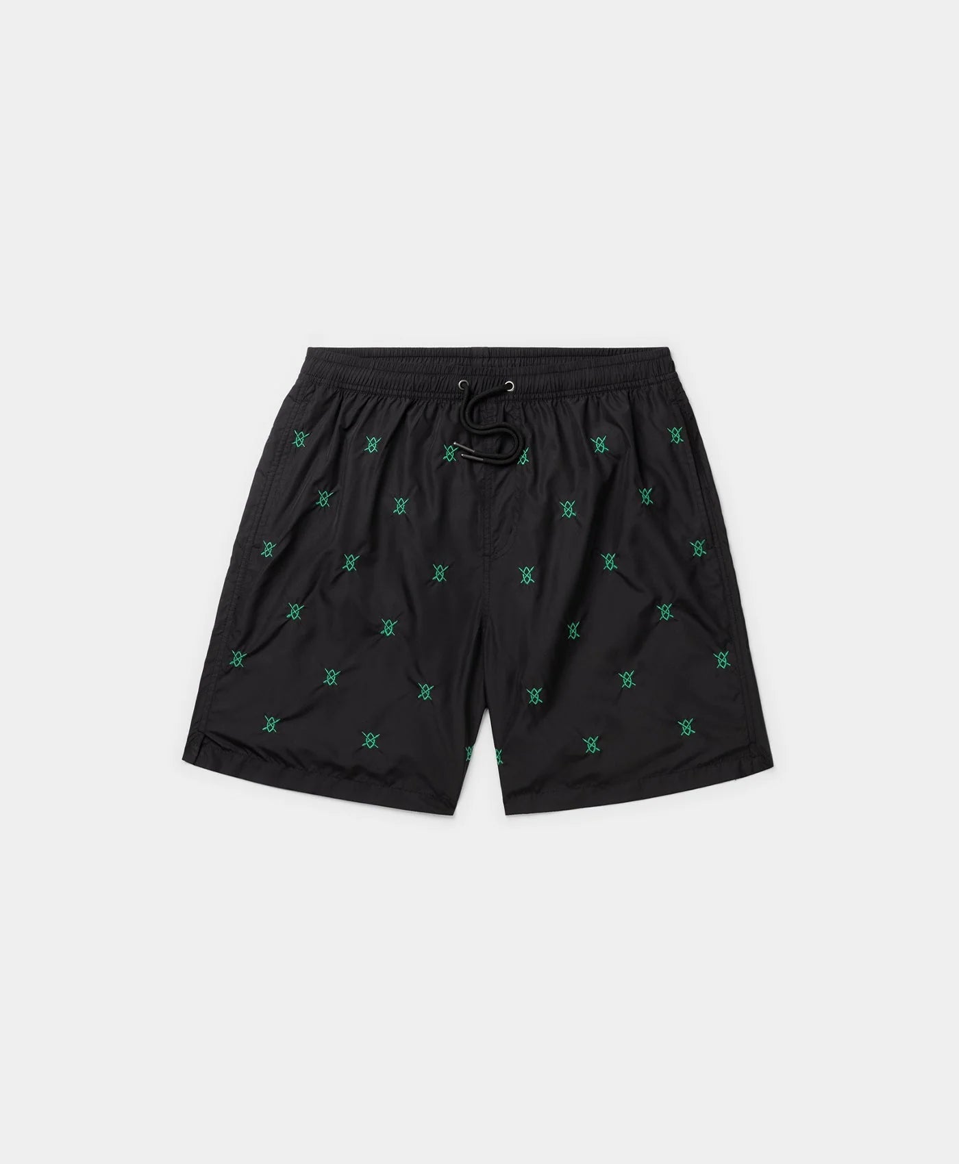 Black Green Reshield Swimshorts