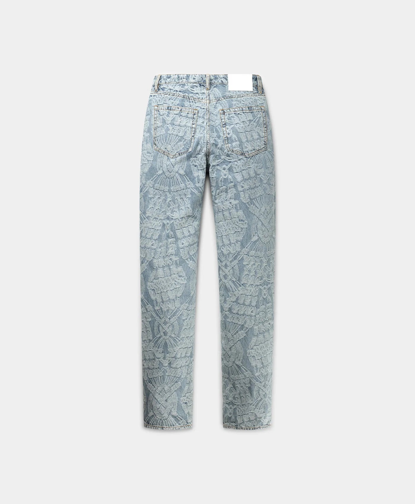 Light Blue Settle Macrame Denim Pants