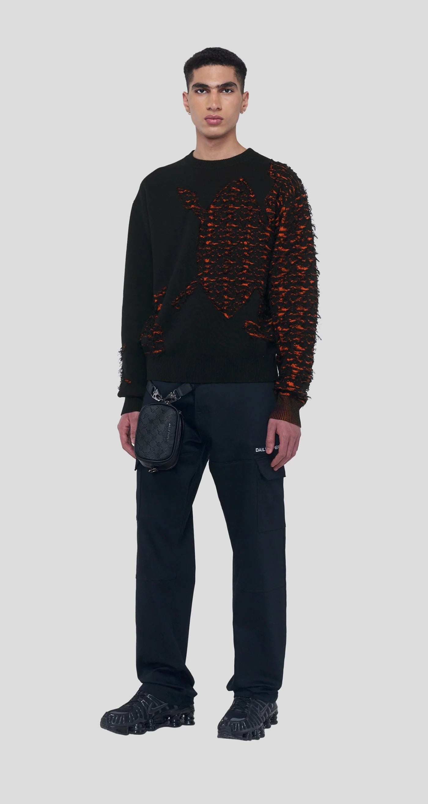 Black Burnt Ochre Orange Palase Sweater