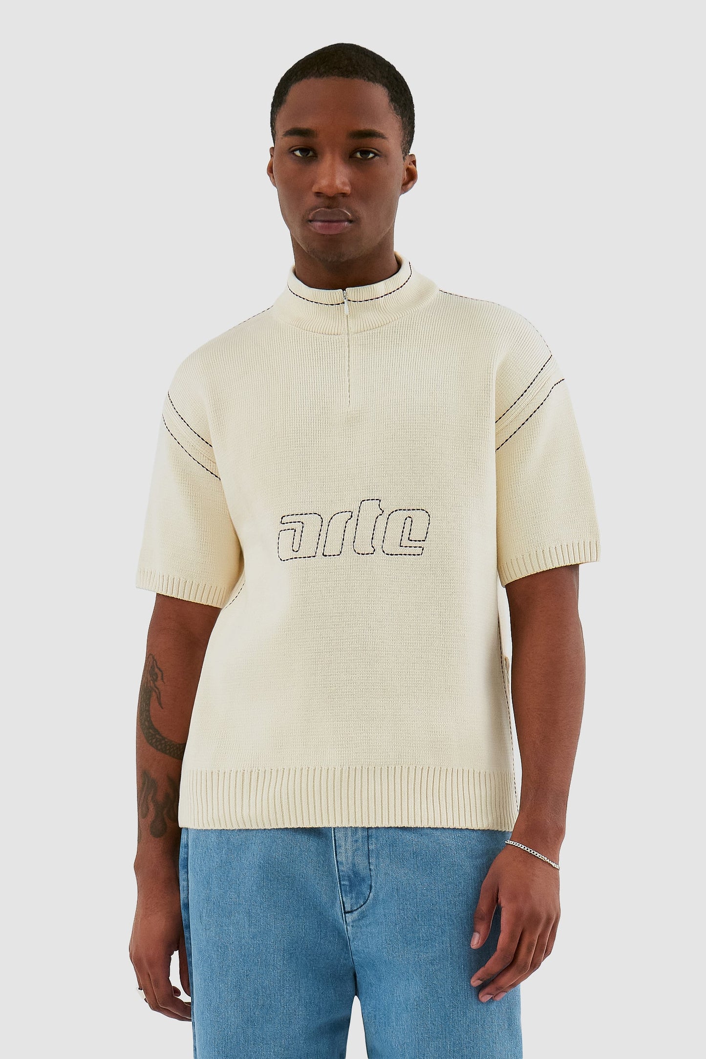 Kane Logo Knit - White