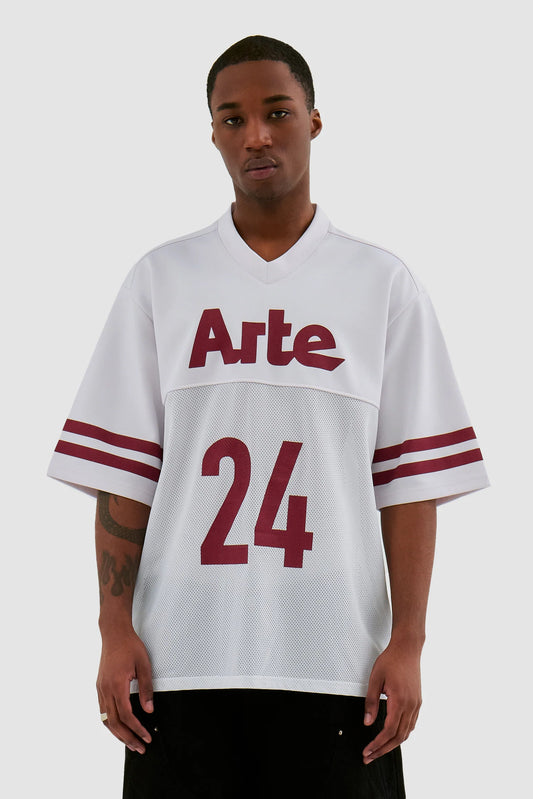 Shaquille Shirt - White/Bordeaux