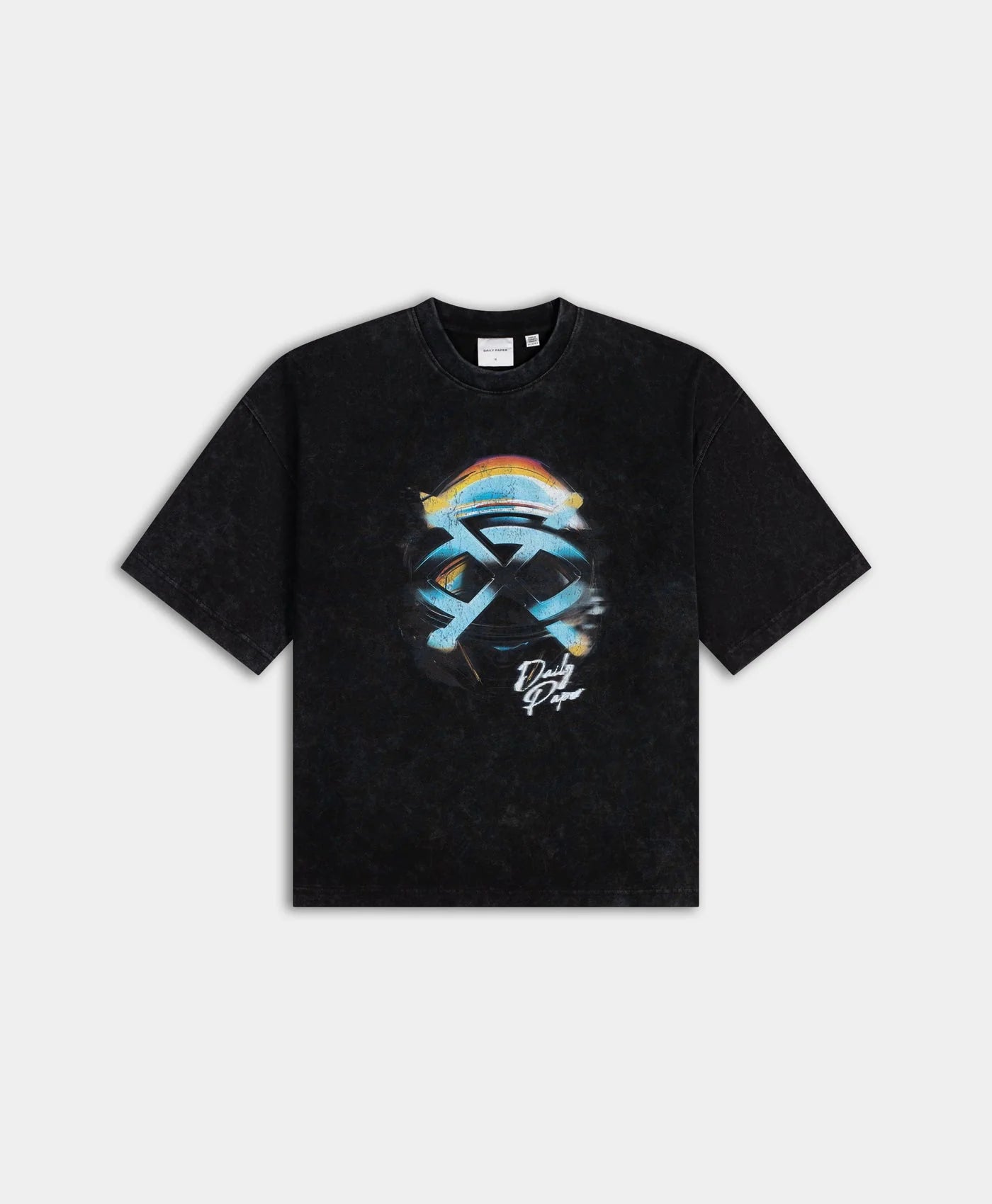 Washed Black Shield Helmet SS T-Shirt