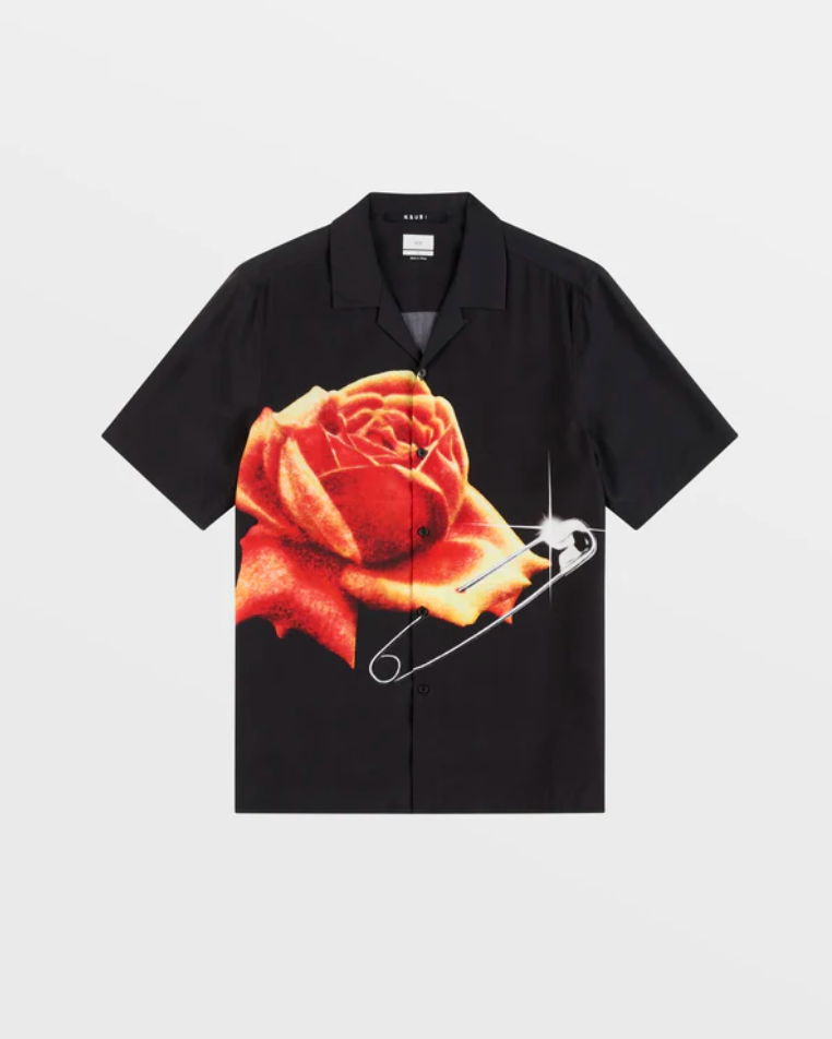 Rose Garden Resort Ss Shirt Black