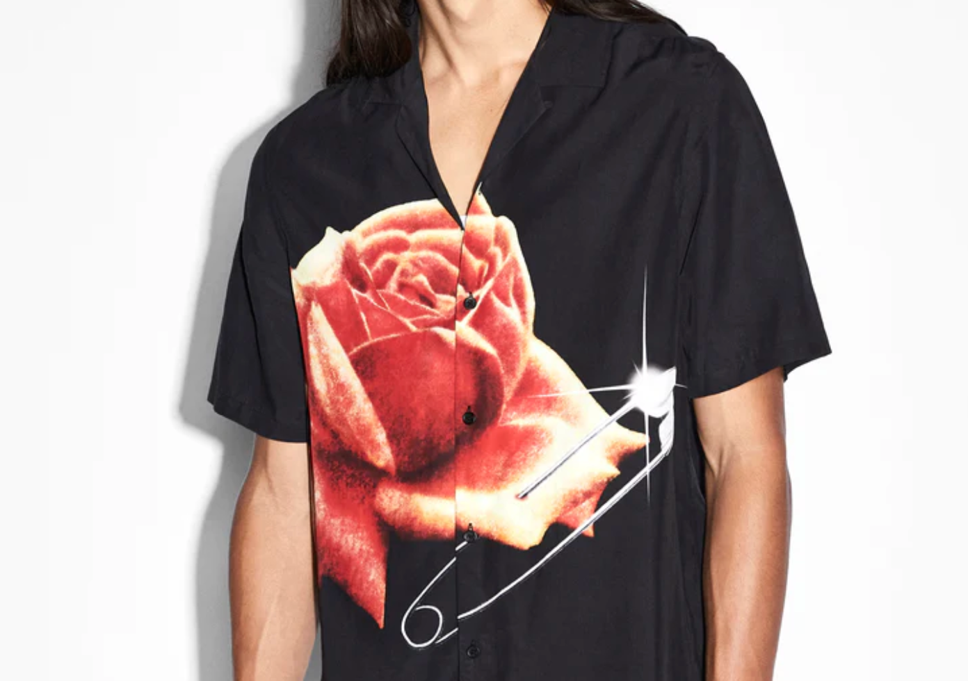 Rose Garden Resort Ss Shirt Black