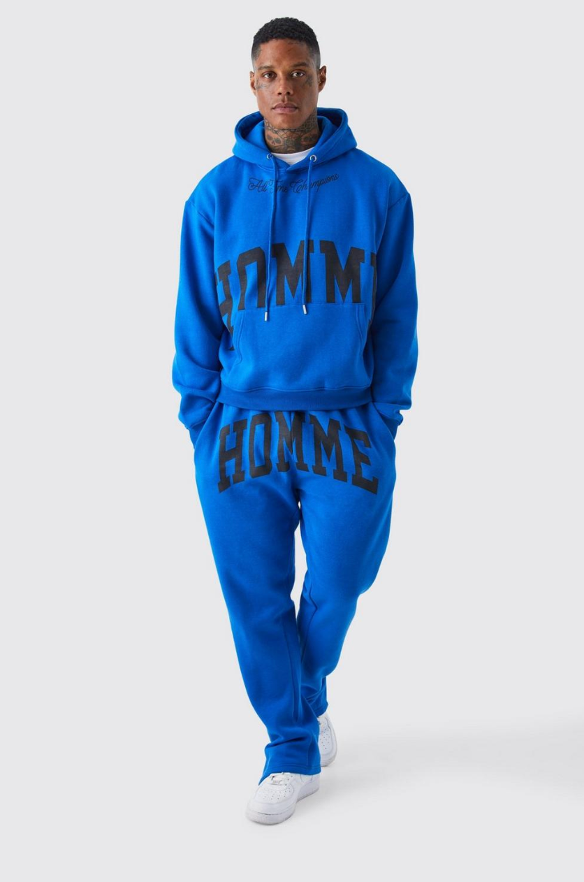 OVERSIZED BOXY SPLIT HEM HOMME TRACKSUIT