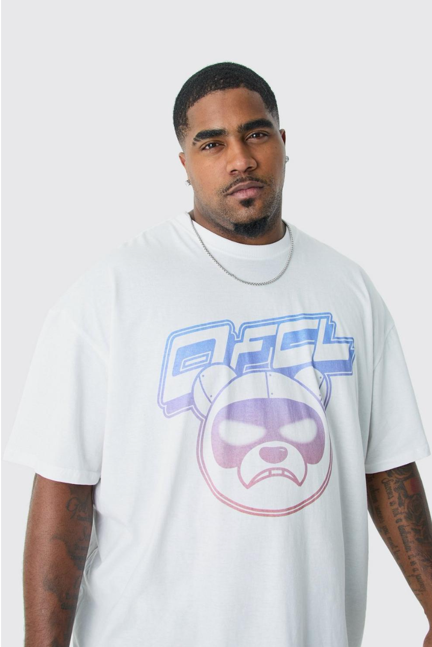 PLUS OVERSIZED OFCL TEDDY GRAPHIC T-SHIRT