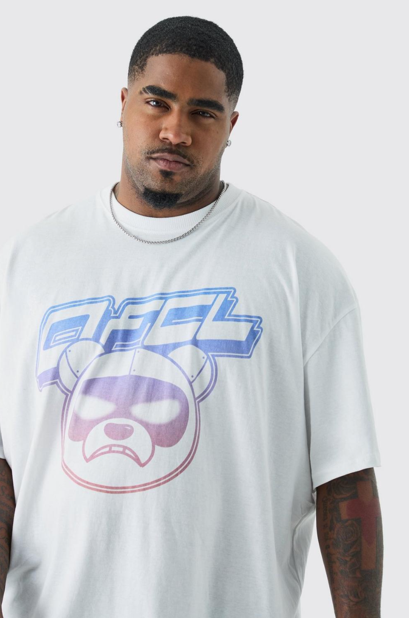 PLUS OVERSIZED OFCL TEDDY GRAPHIC T-SHIRT