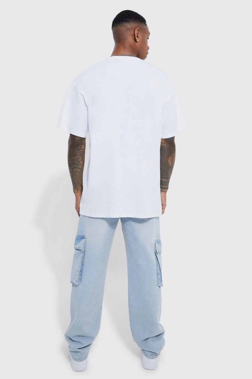 RELAXED FIT CARGO JEANS