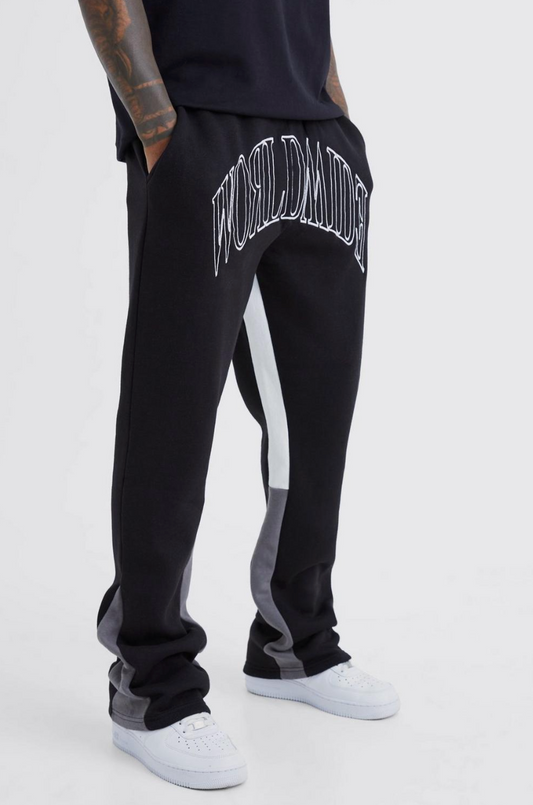 WORLDWIDE CONTRAST STITCH GUSSET SWEATPANTS