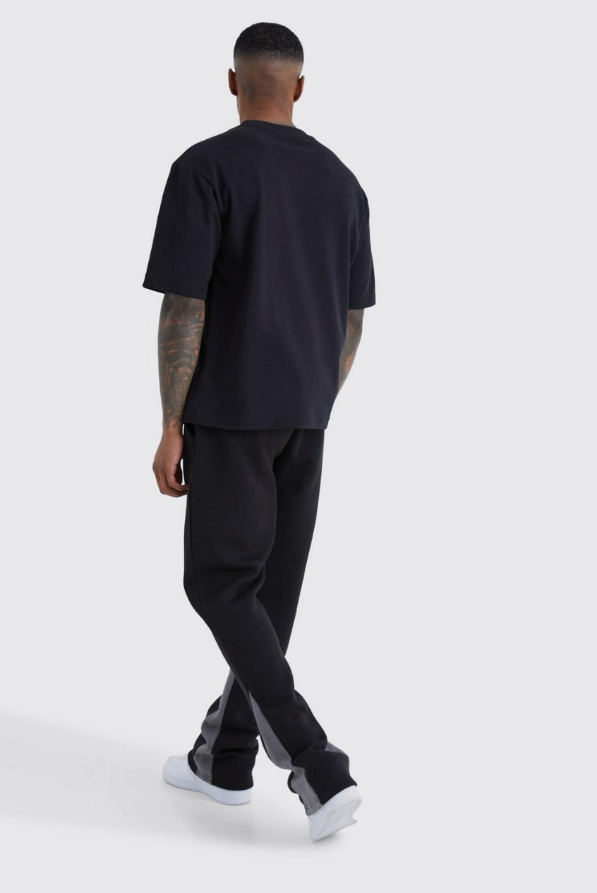 WORLDWIDE CONTRAST STITCH GUSSET SWEATPANTS