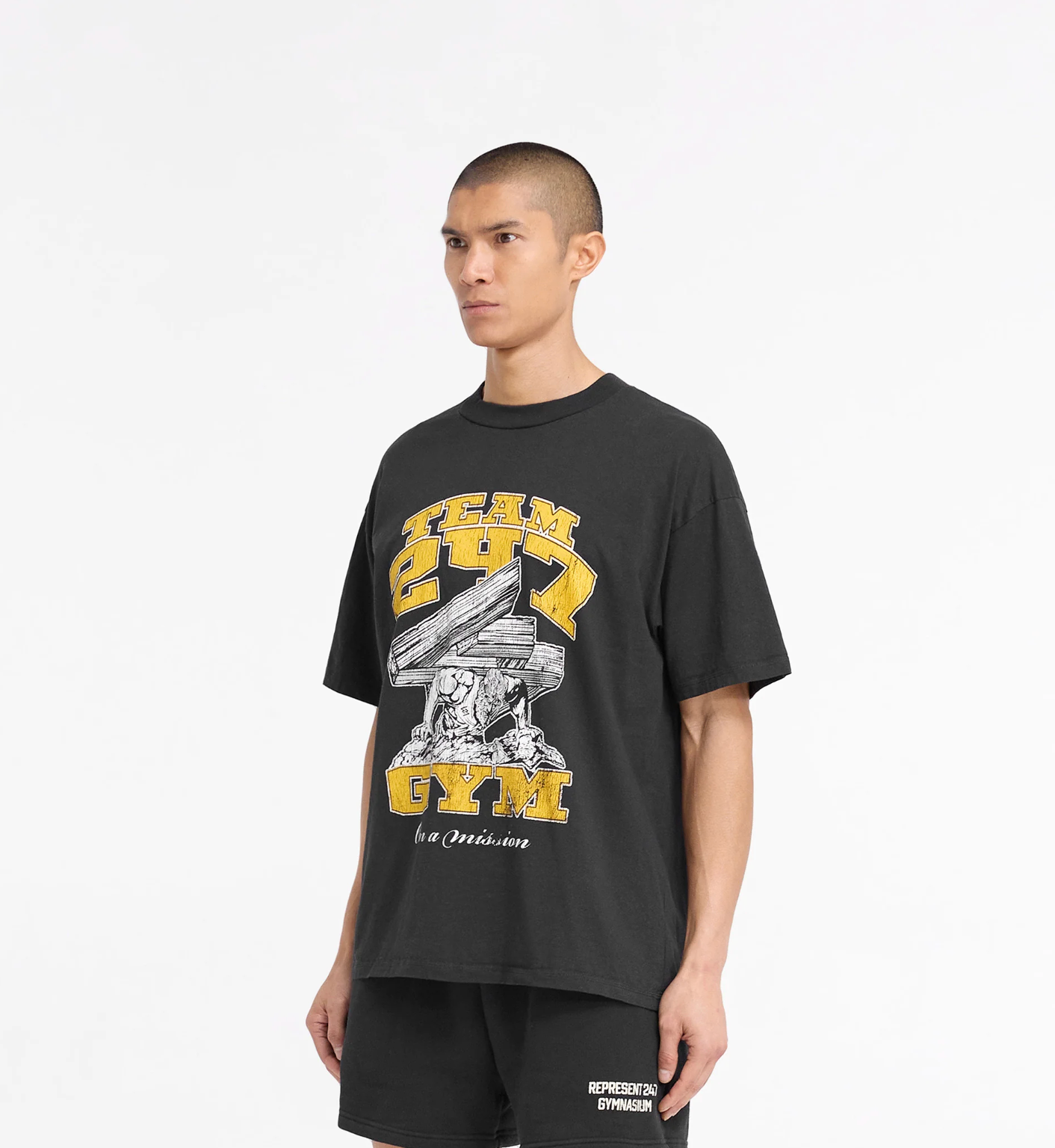 247 ON HIS SHOULDERS T-SHIRT - OFF BLACK