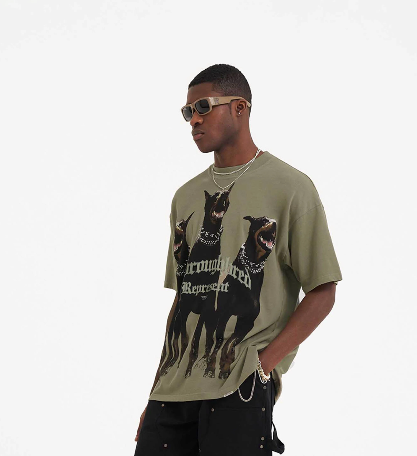 THOROUGHBRED T-SHIRT - KHAKI