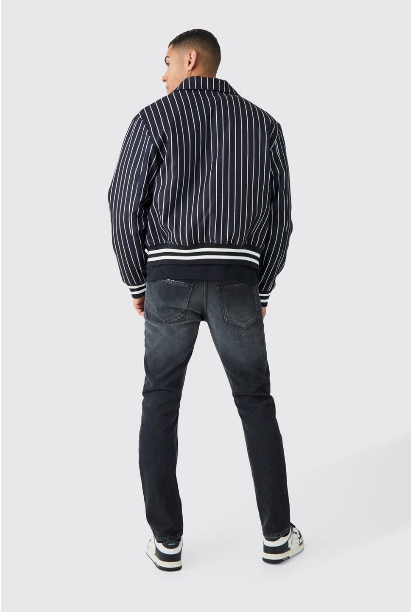 OFFICIAL PINSTRIPE VARSITY BOMBER