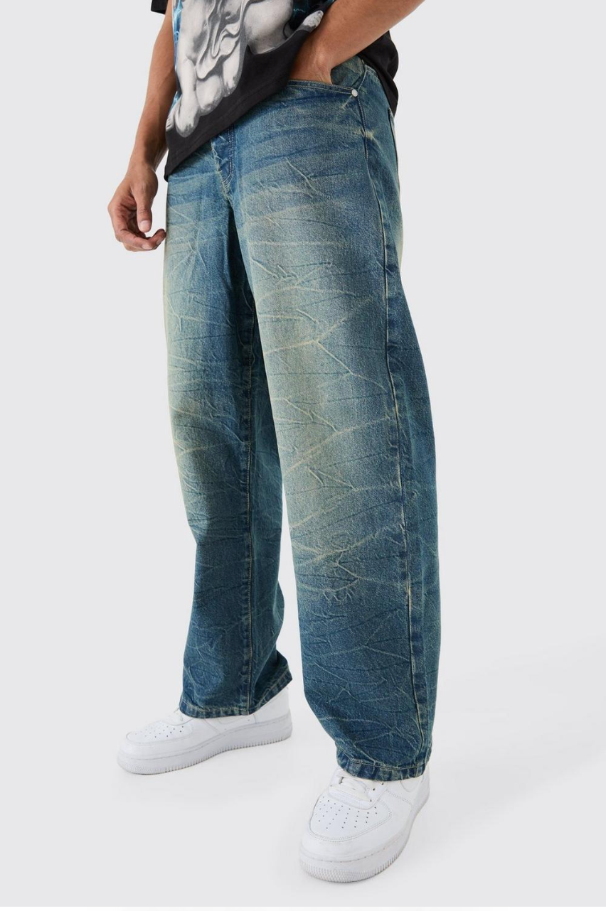 Baggy Rigid Tinted Denim Jeans